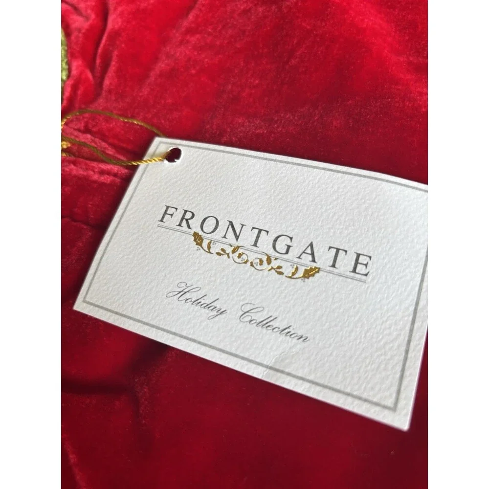 Frontgate Holiday Collection Christmas Tree Skirt Luxury Beads Gifts Bells  6'